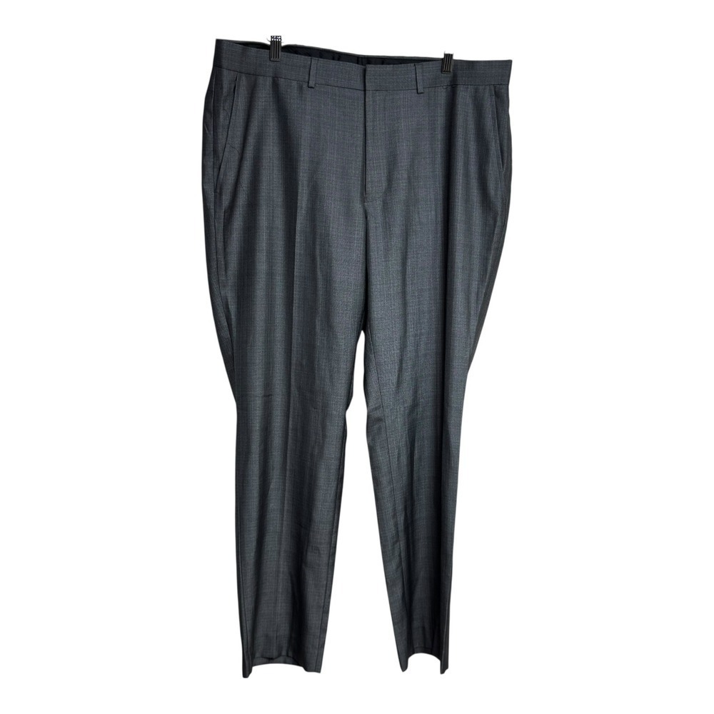 Mens Gray Dress Pants Trousers Business Casual Office Career